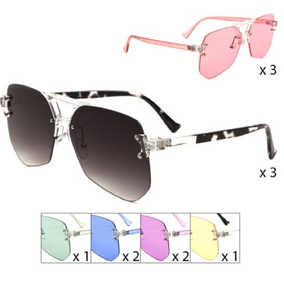 Charcoal ombré Aviator style sunglasses, mutiple colors available. SO CUTE! - Picture 13 of 14